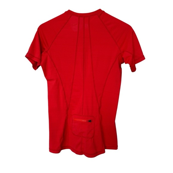 Athleta Women's Pacifica UPF Tee S Orange 1/4-Zip Short Sleeve Top Casual Active - Picture 3 of 7